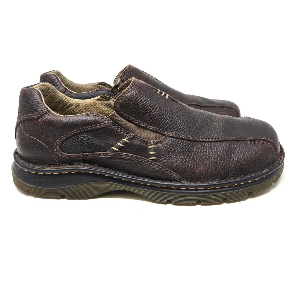 Dr. Martens Mawgan Slip On Loafers Dark Brown Leather Mens 11 AirWair Bouncing